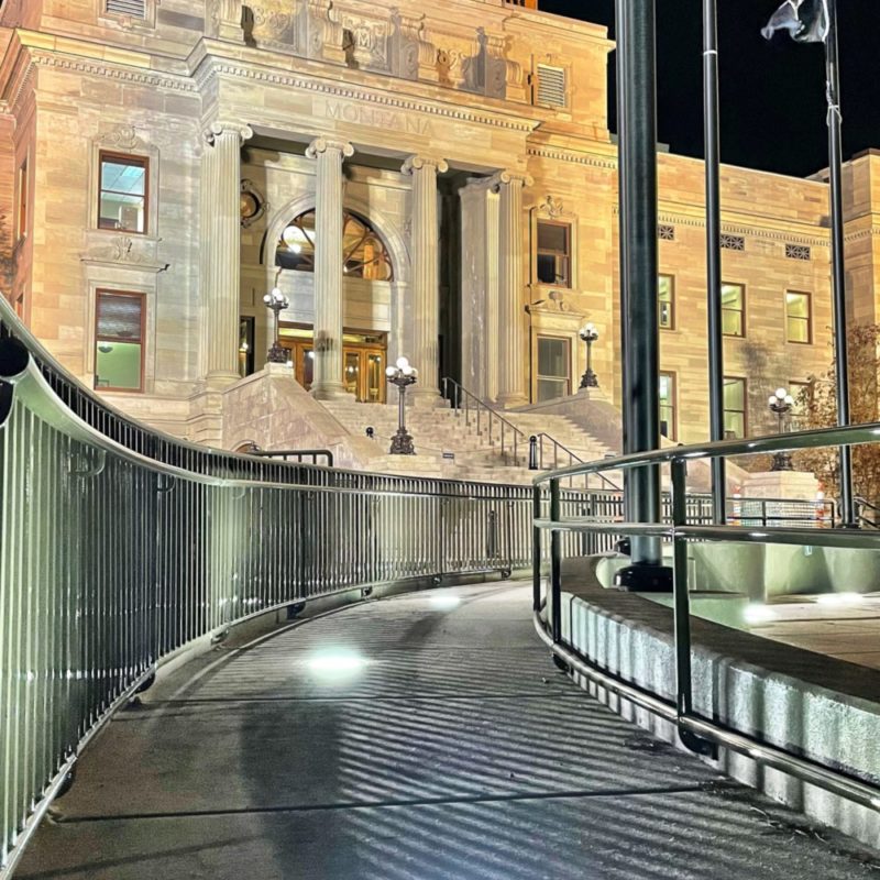 Helena Montana Capital Building Flag Plaza