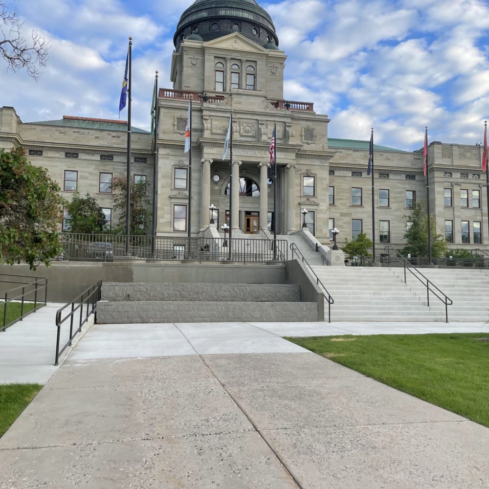 Helena Montana Capital Building Flag Plaza