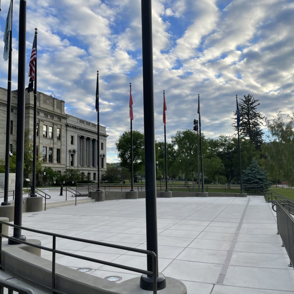 Helena Montana Capital Building Flag Plaza